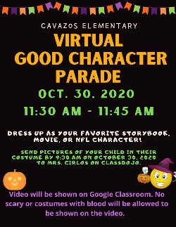 Virtual Good Character Parade